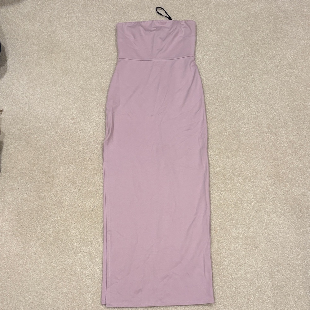 NBD Lilac Strapless Maxi Dress